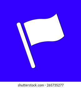 Flag icon. Location marker symbol. Flat design style.
