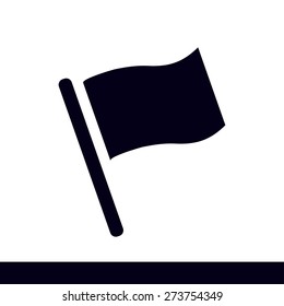 Icono de la bandera. símbolo de marcador de Locación. Estilo de diseño plano.