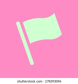 Flag icon. Location marker symbol. Flat design style.