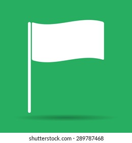 Flag icon. Location marker symbol. Flat design style