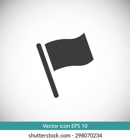 Flag icon. Location marker symbol. Flat design style.