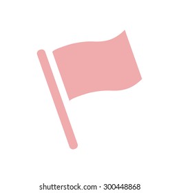 Flag icon. Location marker symbol. Flat design style.