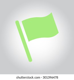 Flag icon. Location marker symbol. Flat design style.