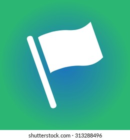 Flag icon. Location marker symbol. Flat design style.