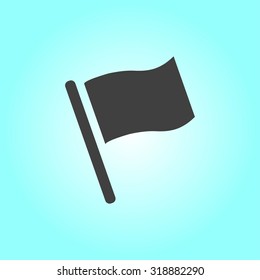Flag icon. Location marker symbol. Flat design style.