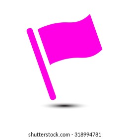 Flag icon. Location marker symbol. Flat design style.