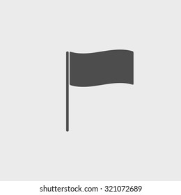 Flag icon. Location marker symbol. Flat design style