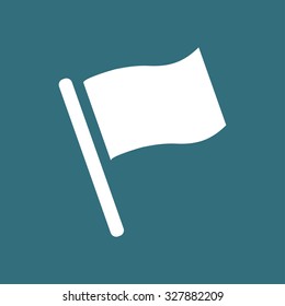 Flag icon. Location marker symbol. Flat design style.