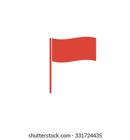 Flag icon. Location marker symbol. Flat design style