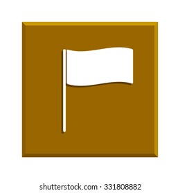 Flag icon. Location marker symbol. Flat design style