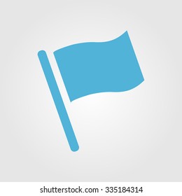 Flag icon. Location marker symbol. Flat design style.