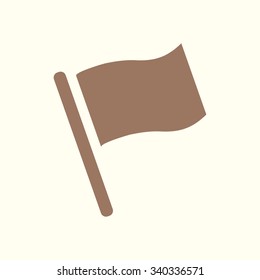 Flag icon. Location marker symbol. Flat design style.