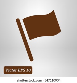 Flag icon. Location marker symbol. Flat design style.