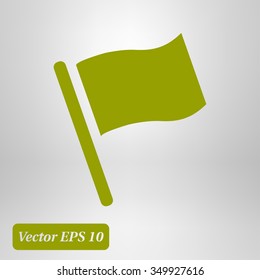 Flag icon. Location marker symbol. Flat design style.