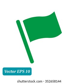 Flag icon. Location marker symbol. Flat design style.