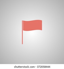 Flag icon. Location marker symbol. Flat design style