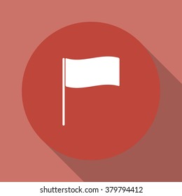 Flag icon. Location marker symbol. Flat design style