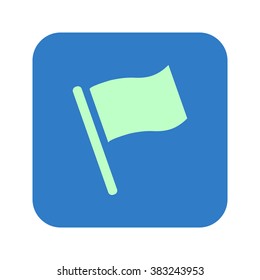 Flag icon. Location marker symbol. Flat design style.