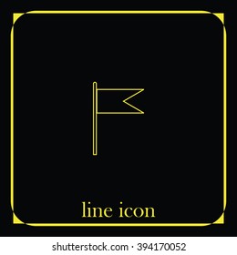 Flag icon. Location marker symbol. Flat design style.