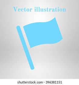 Flag icon. Location marker symbol. Flat design style.