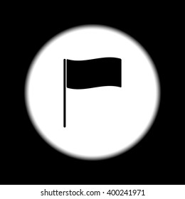 Flag icon. Location marker symbol. Flat design style