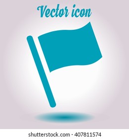Flag icon. Location marker symbol. Flat design style.