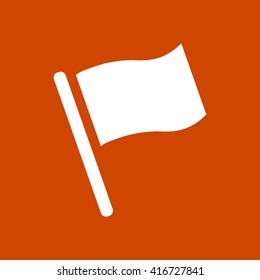 Flag icon. Location marker symbol. Flat design style.