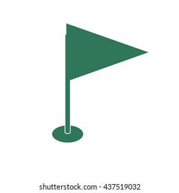 Flag icon. Location marker symbol