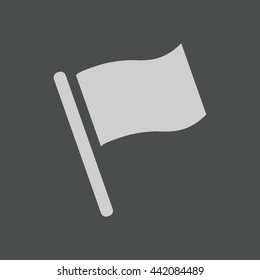 Flag icon. Location marker symbol. Flat design style.