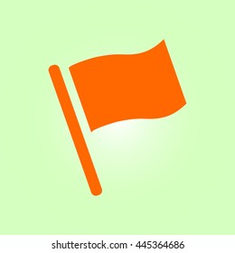 Flag icon. Location marker symbol. Flat design style.