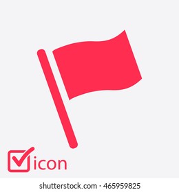 Flag icon. Location marker symbol. Flat design style.