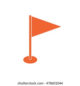 Flag icon. Location marker symbol
