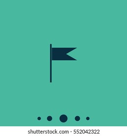 Flag icon. Location marker symbol. Flat design style.