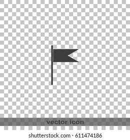 Flag icon. Location marker symbol. Flat design style.