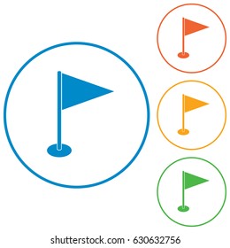 Flag icon. Location marker symbol