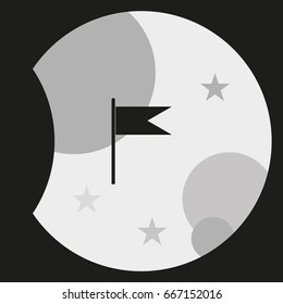 Flag icon. Location marker symbol. Flat design style.