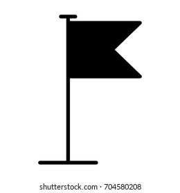 Flag icon. Location marker symbol. Flat design vector pictogram