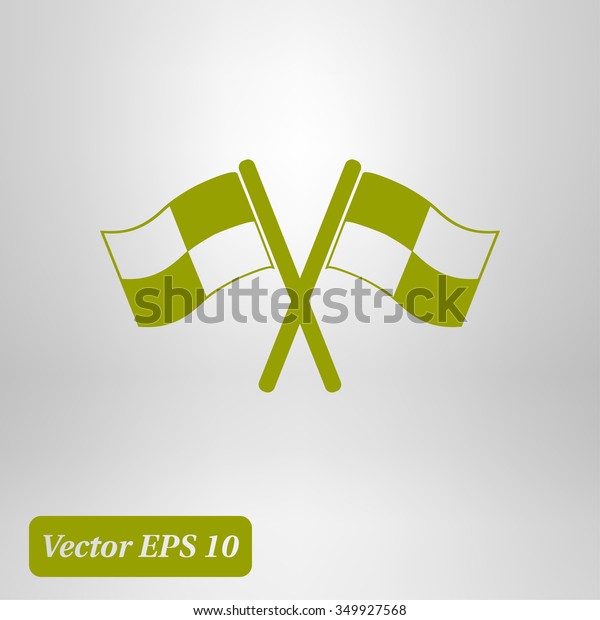 Flag icon. Location marker symbol. Ã�Â¡heckered\
flags sign. Flat design\
style.