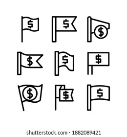 icono de bandera o logotipo símbolo de signo aislado ilustración vectorial - Colección de iconos vectoriales de estilo negro de alta calidad
