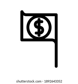icono de bandera o logotipo símbolo de signo aislado ilustración vectorial - iconos vectoriales de estilo negro de alta calidad
