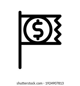 Flaggensymbol oder Logo einzeln auf Zeichen, Vektorgrafik - hochwertige Vektorsymbole in schwarzem Stil
