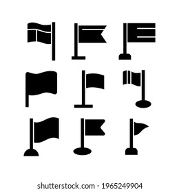 Flaggensymbol oder Logo einzeln auf Zeichen, Vektorgrafik - Sammlung von hochwertigen Vektorsymbol in schwarzem Stil
