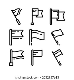 Flaggensymbol oder Logo einzeln auf Zeichen, Vektorgrafik - Sammlung von hochwertigen Vektorsymbol in schwarzem Stil
