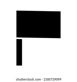 Flaggensymbol oder Logo einzeln auf Zeichen, Vektorgrafik - hochwertige Vektorsymbole in schwarzem Stil
