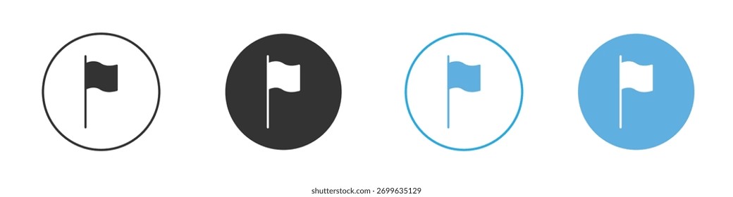 Conjunto de diseño de Plantilla de logotipo de icono de bandera