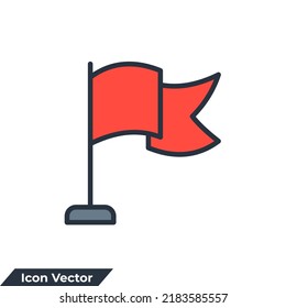 flag icon logo vector illustration. flag symbol template for graphic and web design collection