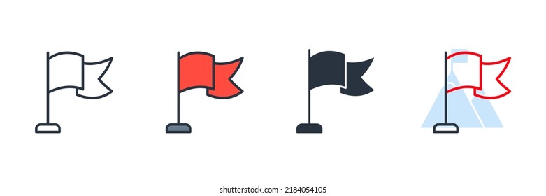 Logo der Flagge, Vektorgrafik. Flaggensymbolvorlage für Grafik- und Webdesign-Sammlung