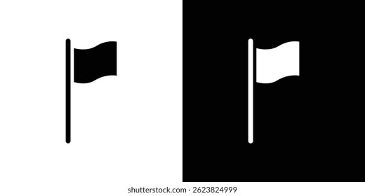 Icono de la bandera para el diseño móvil del UI del App del Web del logotipo.