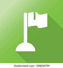 flag  icon with long shadow.