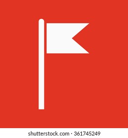 The flag icon. Mark and navigation symbol. Flat Vector illustration